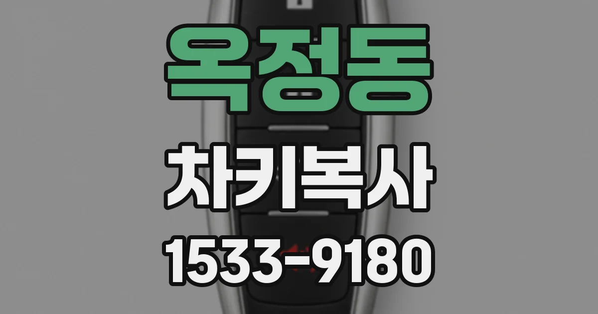 옥정동 차키복사