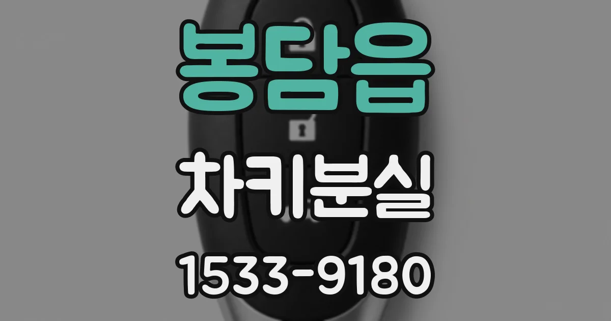 봉담읍 차키분실