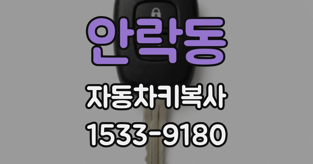 안락동 자동차키복사