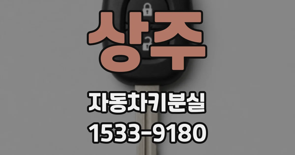 상주 자동차키분실