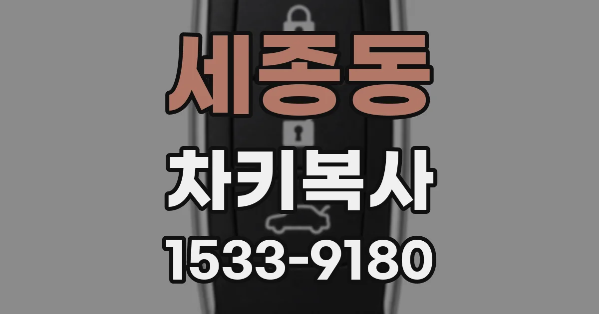 세종동 차키복사