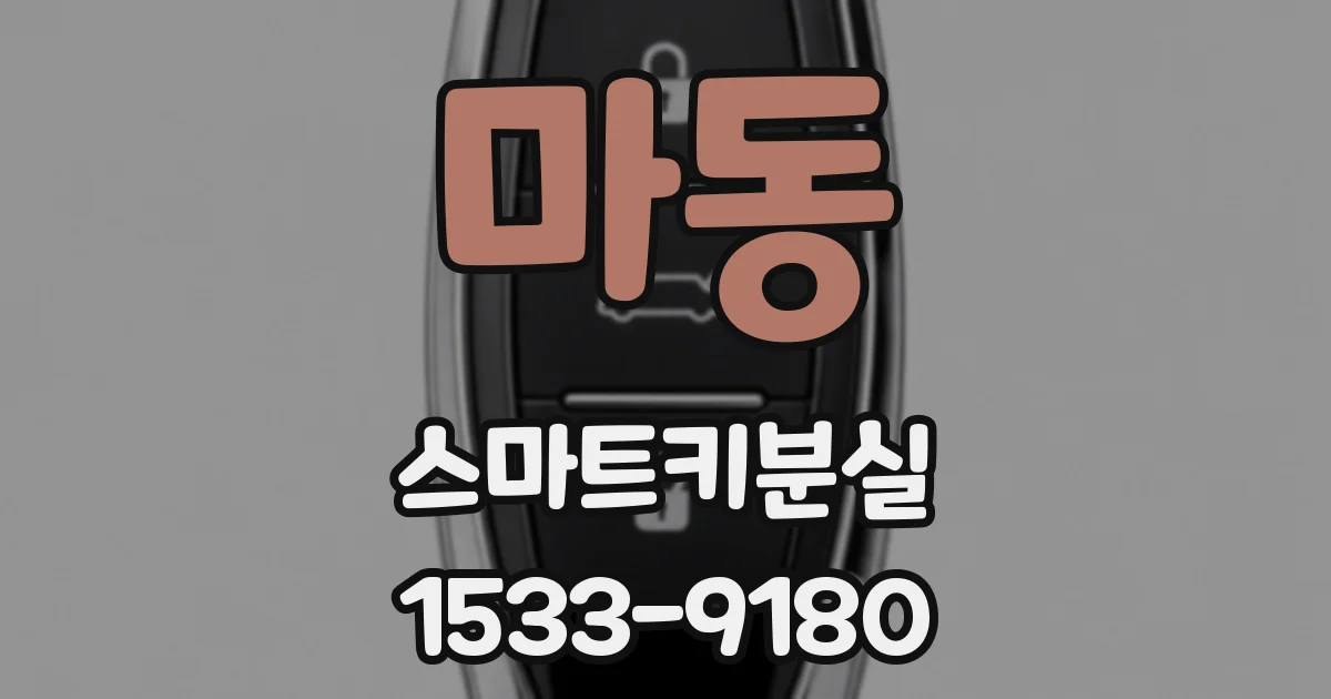 마동 스마트키분실