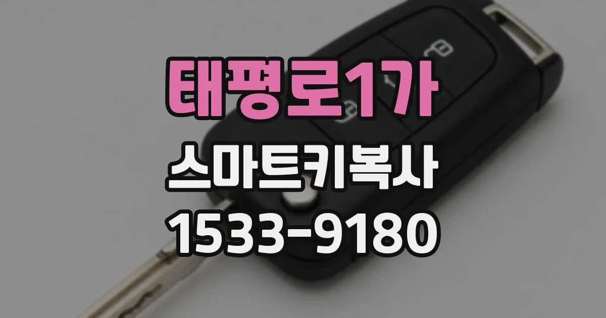 태평로1가 스마트키복사