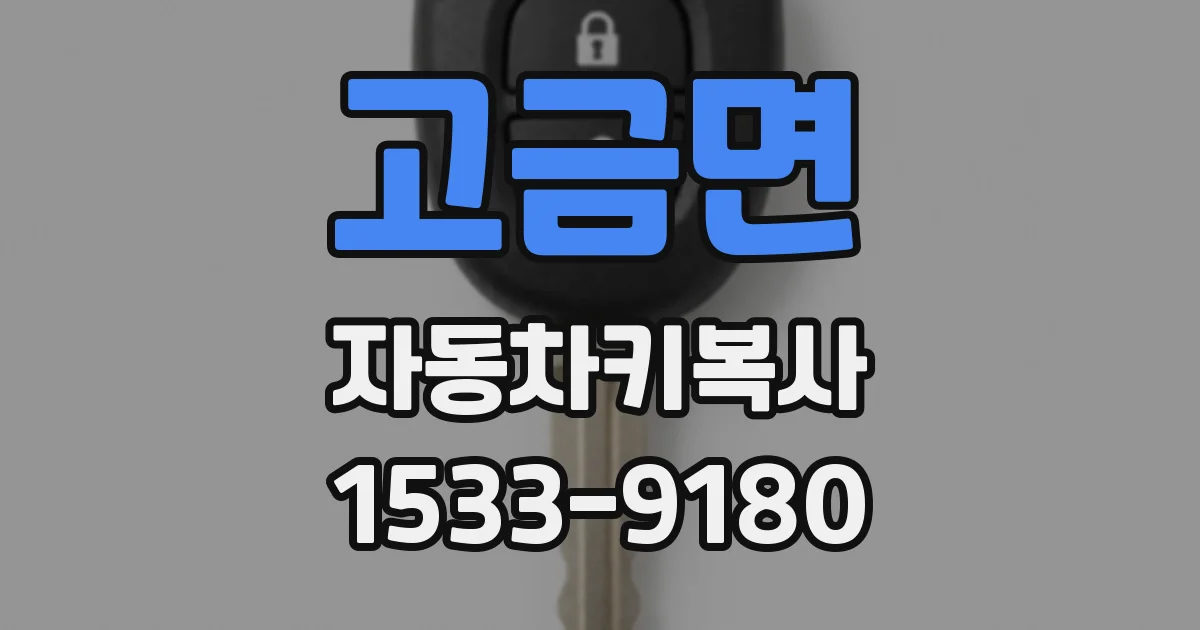고금면 자동차키복사