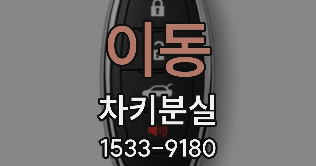 이동 차키분실