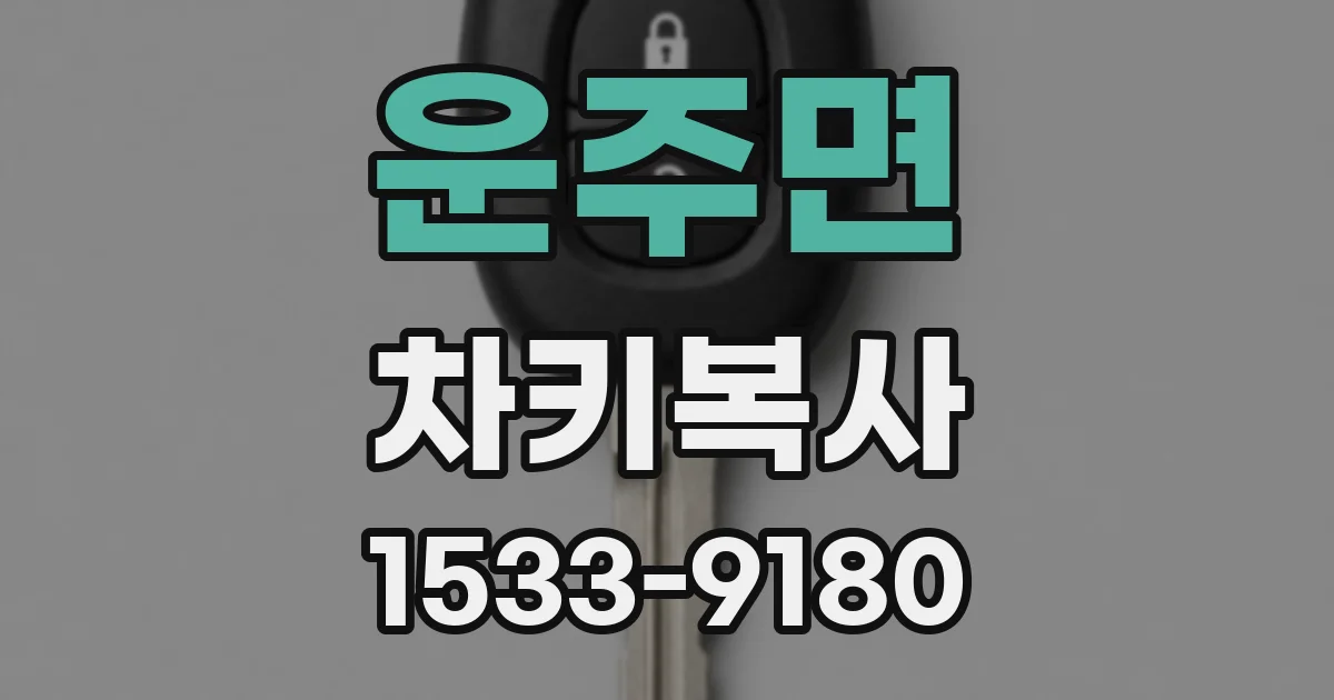 운주면 차키복사