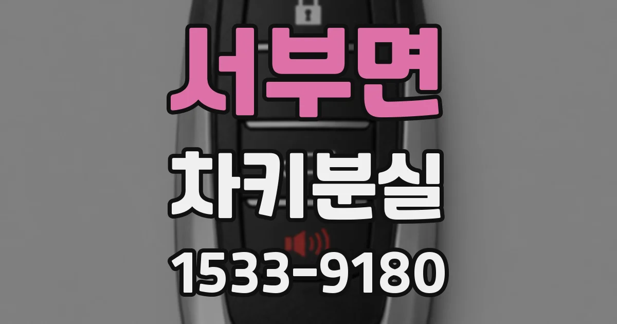 서부면 차키분실