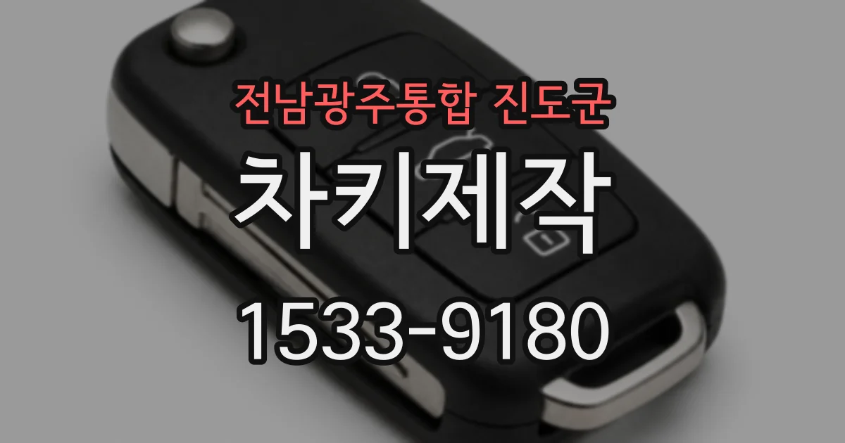 전남광주통합 진도군 차키제작