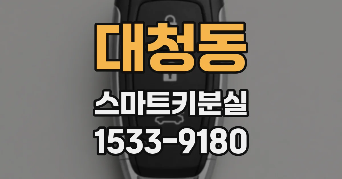 대청동 스마트키분실