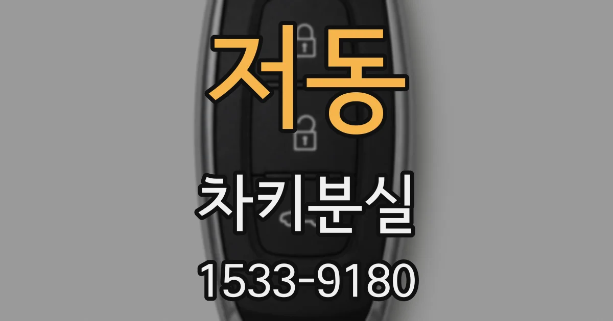 저동 차키분실