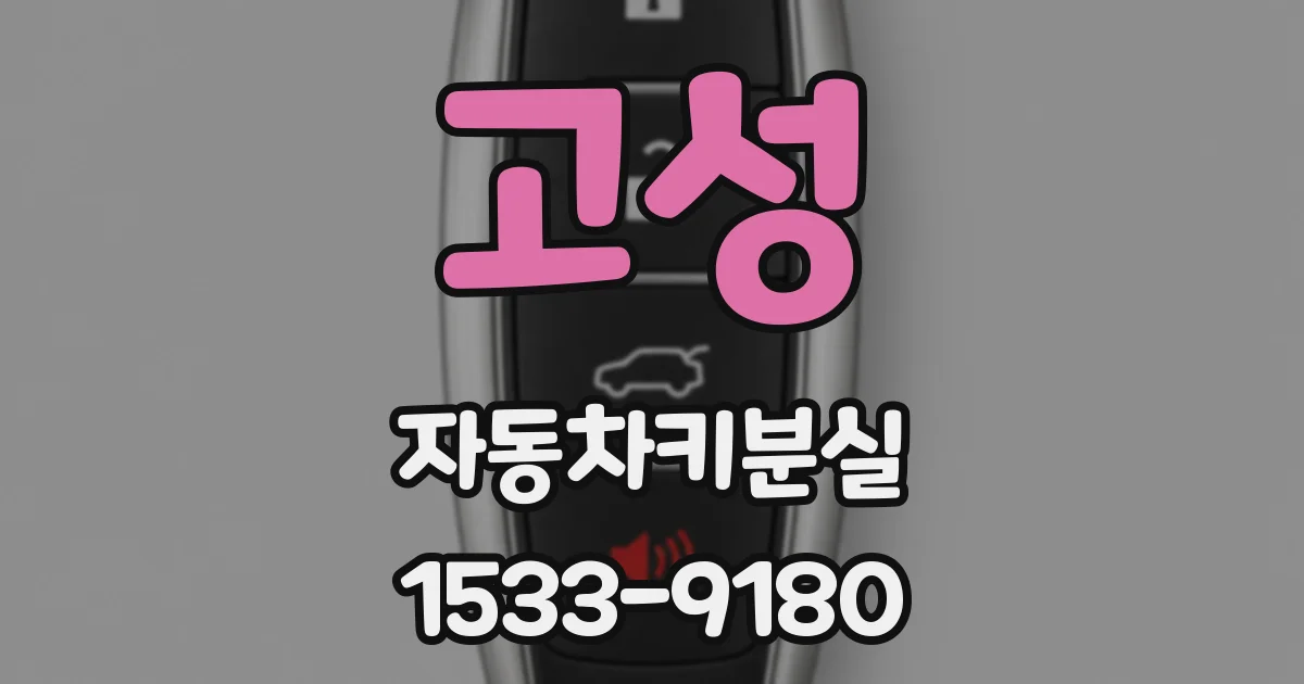 고성 자동차키분실