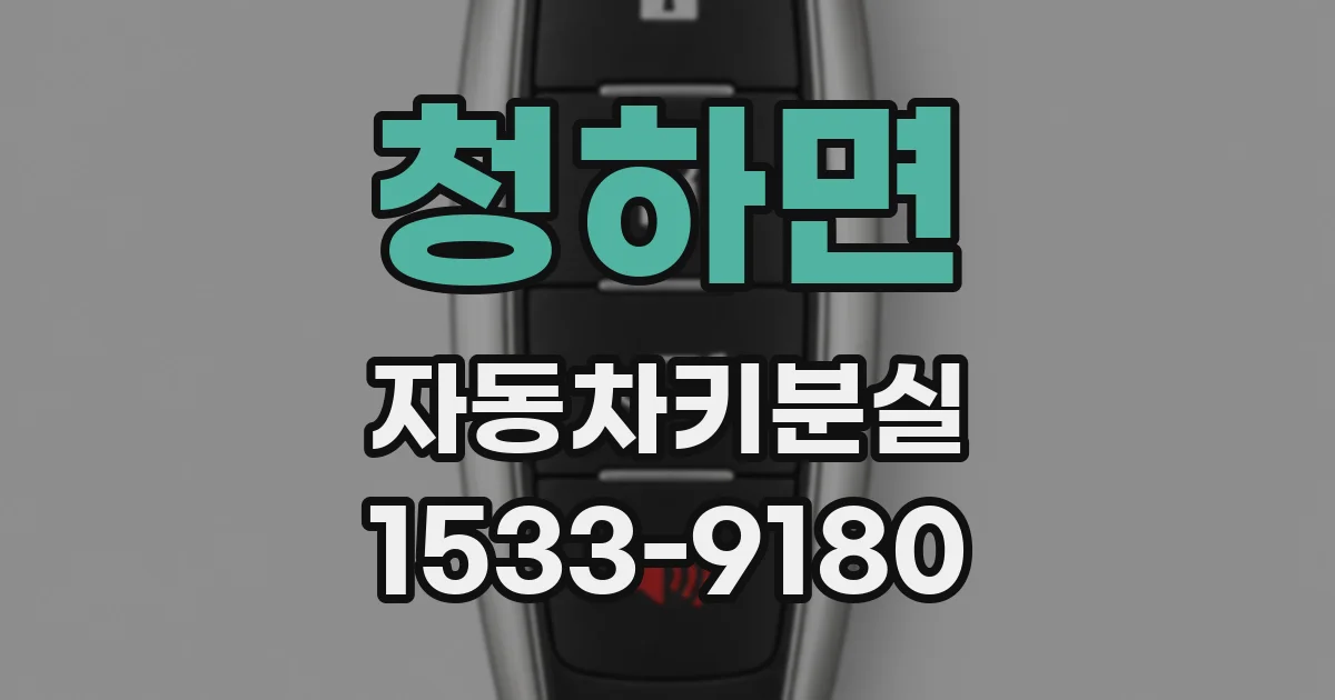 청하면 자동차키분실