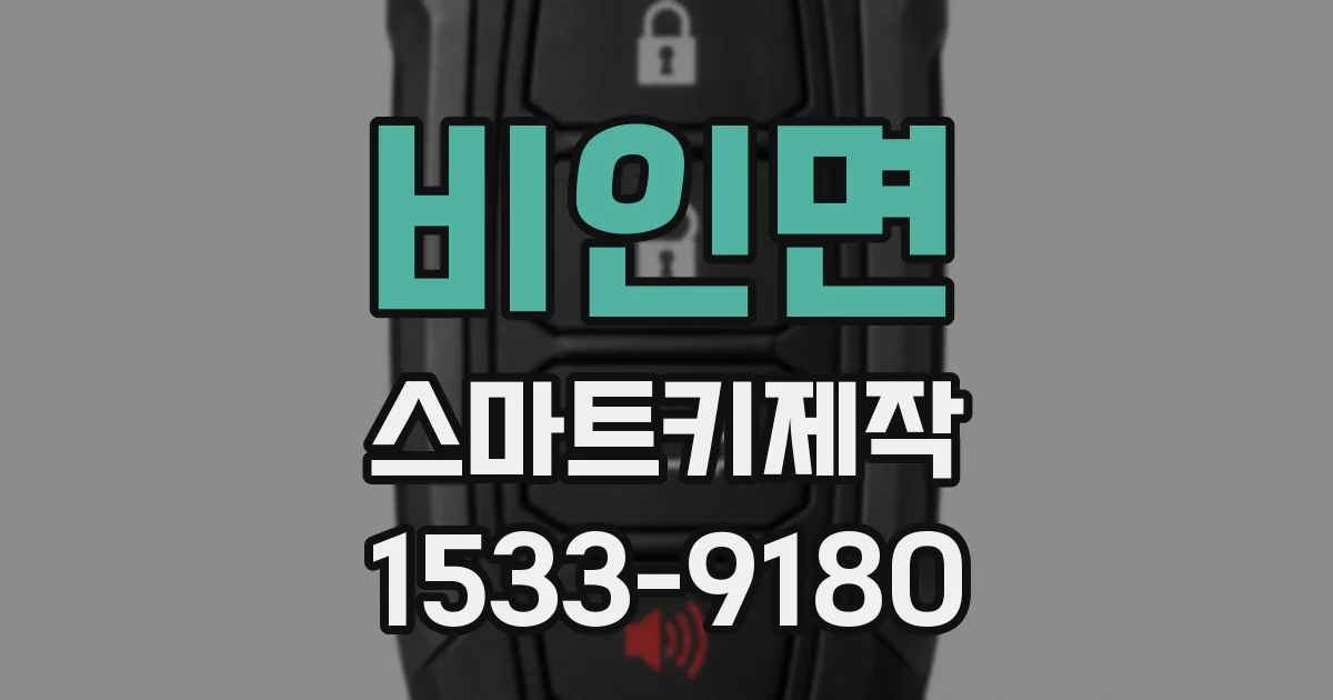 비인면 스마트키제작