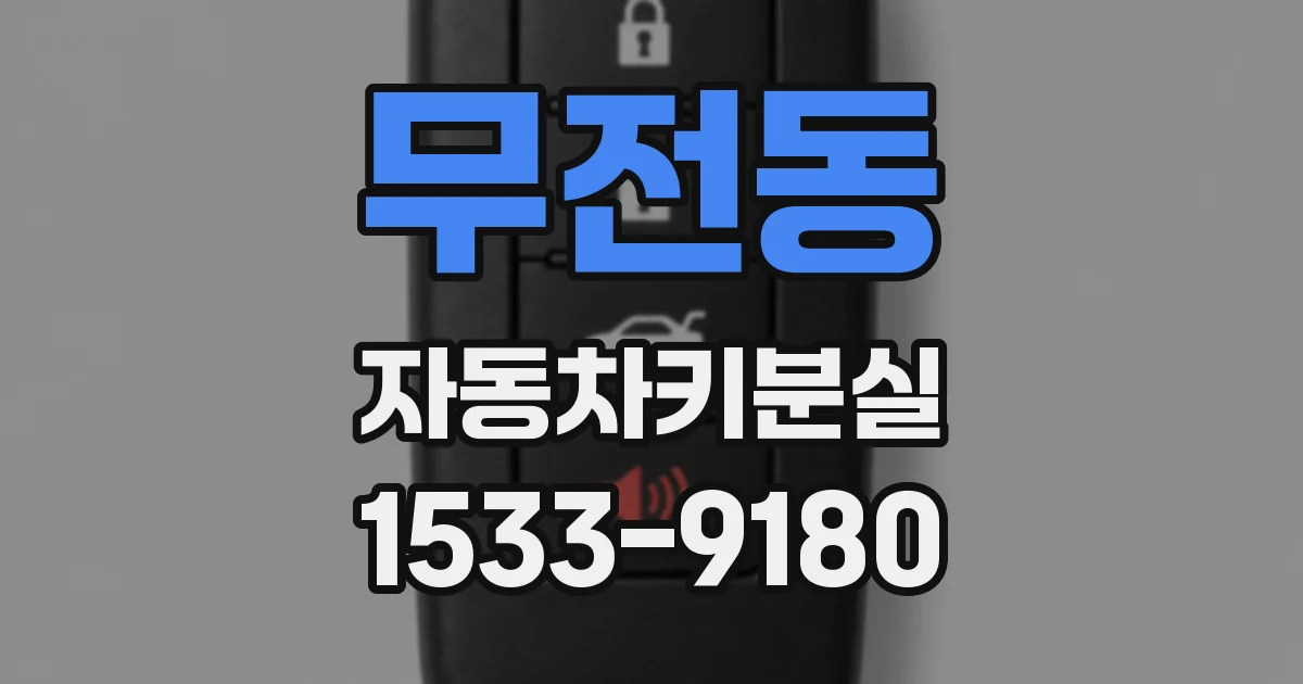 무전동 자동차키분실
