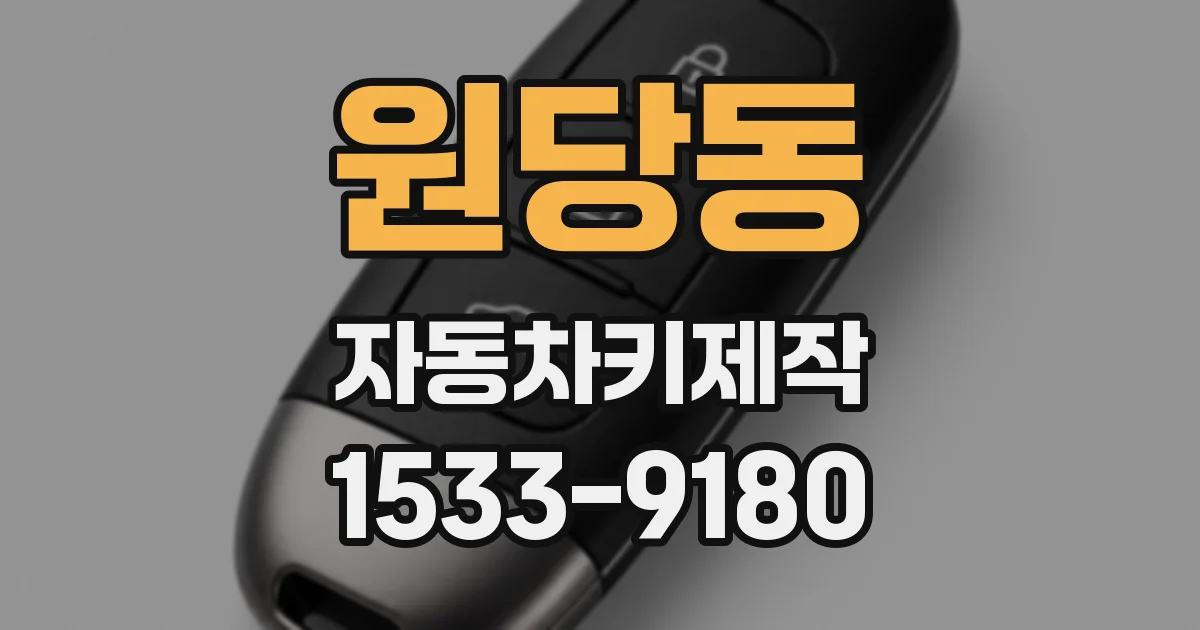 원당동 자동차키제작