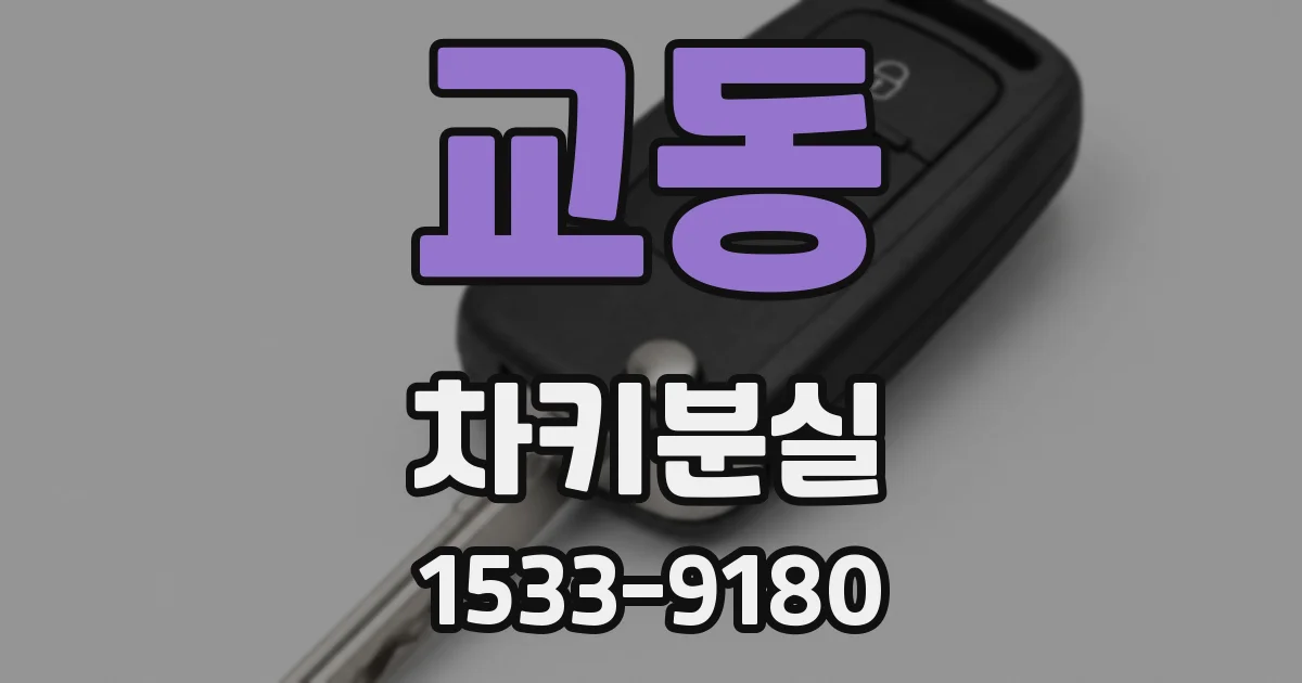 교동 차키분실