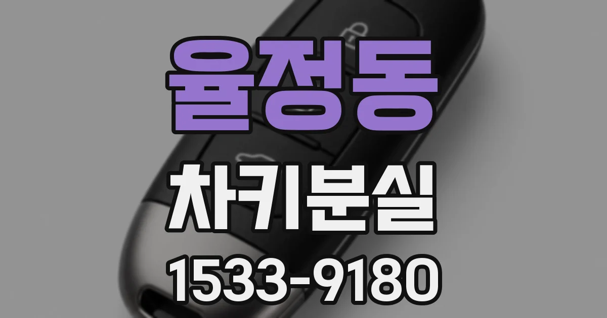 율정동 차키분실