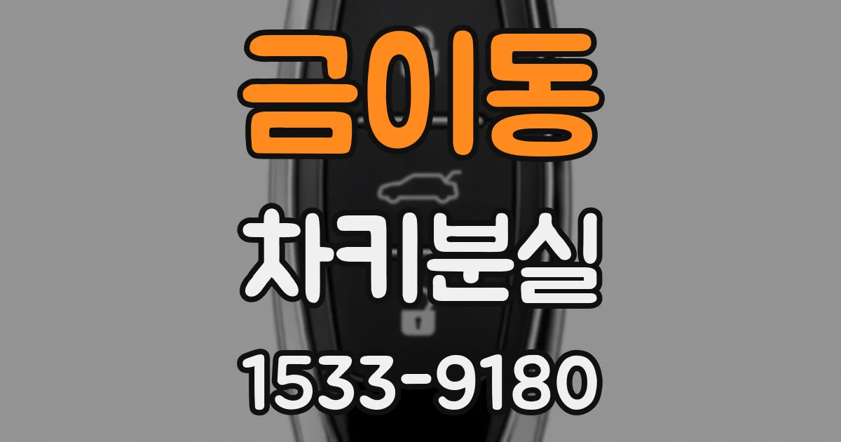 금이동 차키분실