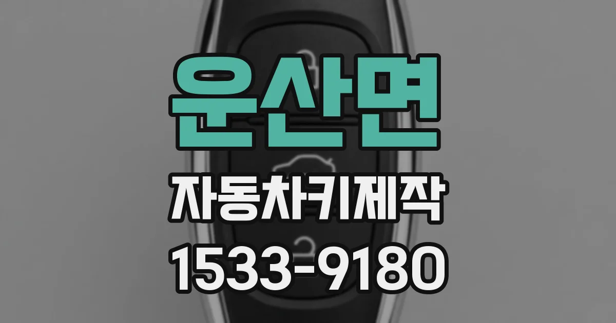 운산면 자동차키제작