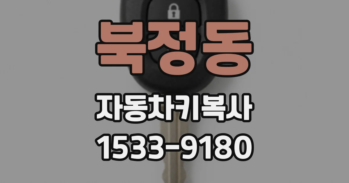 북정동 자동차키복사