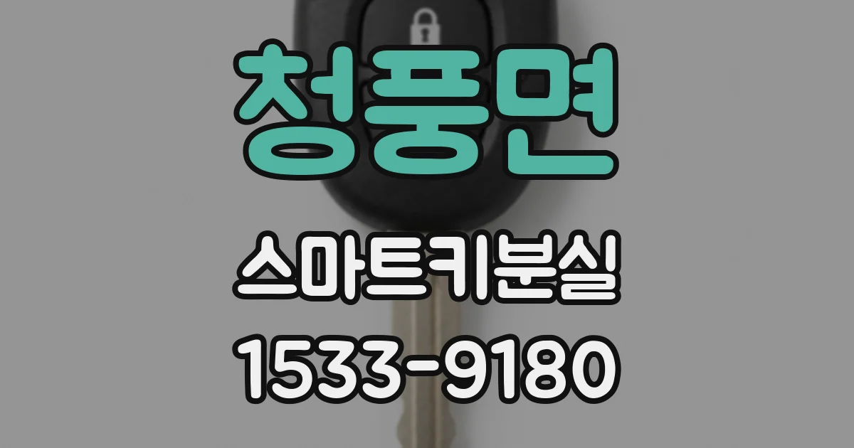 청풍면 스마트키분실