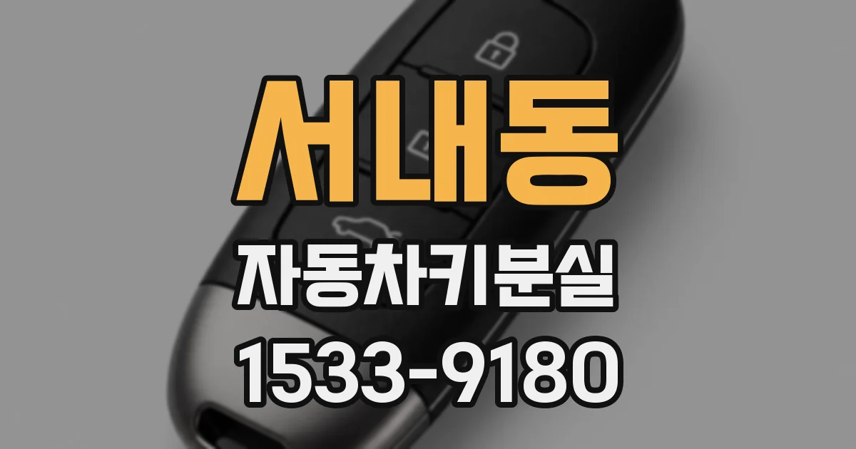 서내동 자동차키분실