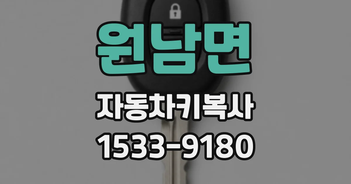 원남면 자동차키복사