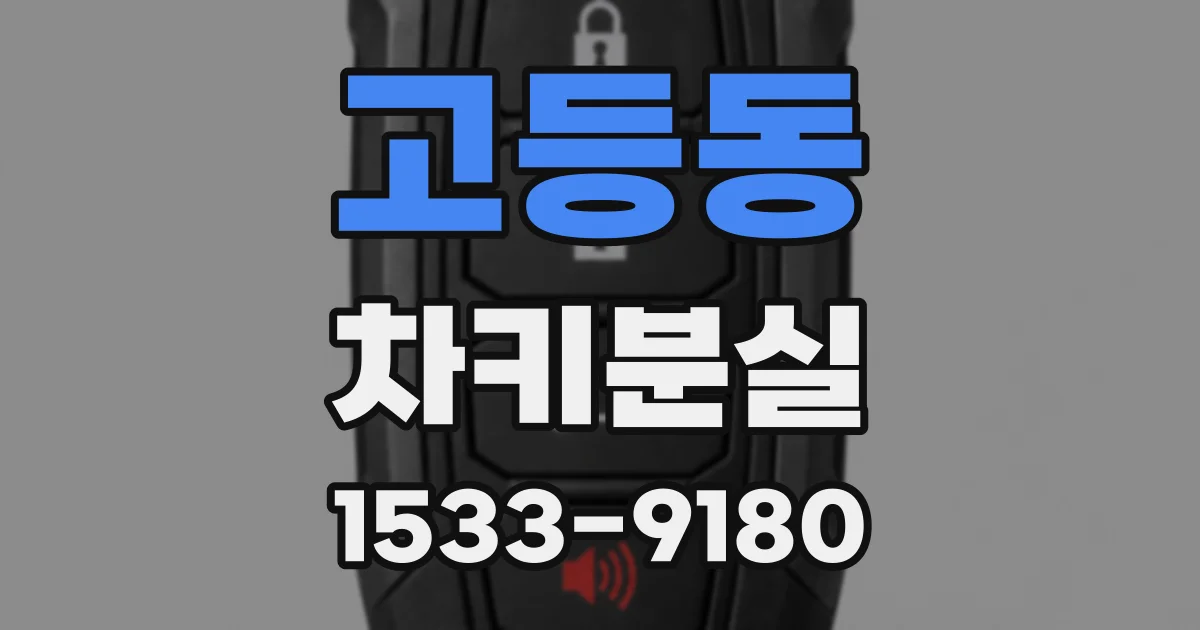 고등동 차키분실