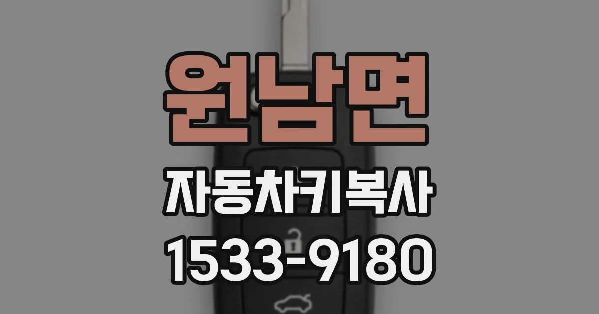 원남면 자동차키복사
