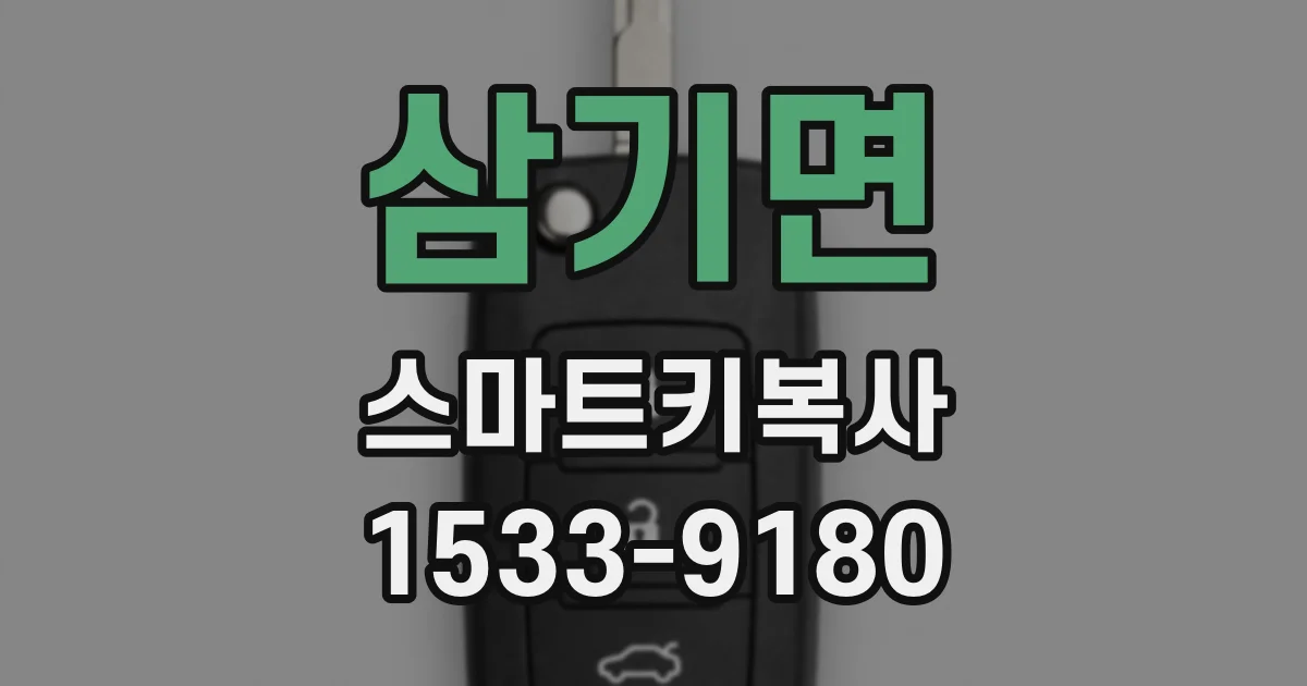 삼기면 스마트키복사