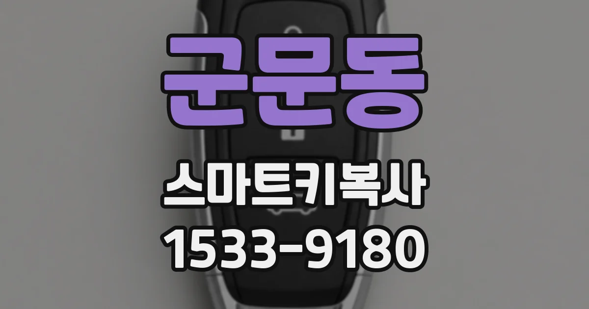 군문동 스마트키복사