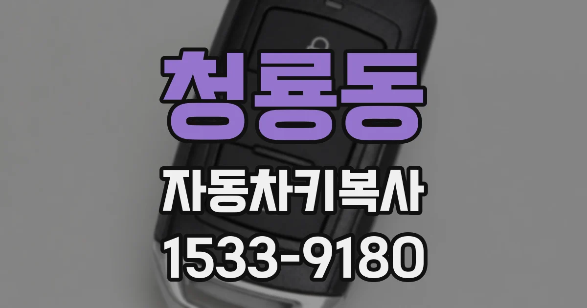청룡동 자동차키복사