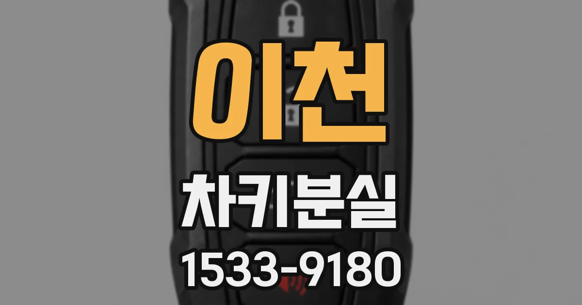 이천 차키분실