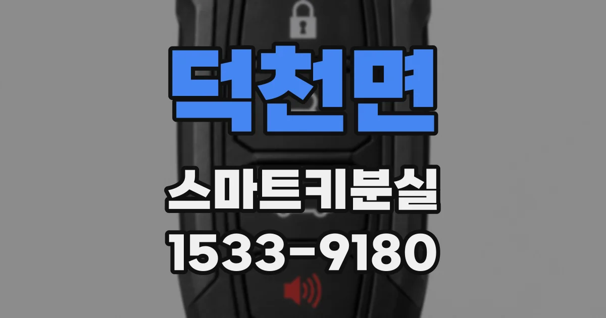 덕천면 스마트키분실