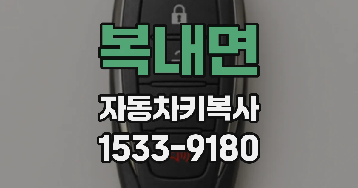 복내면 자동차키복사