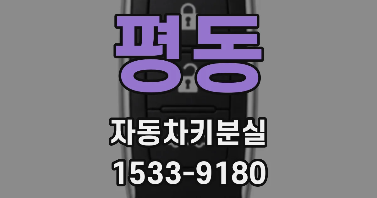 평동 자동차키분실