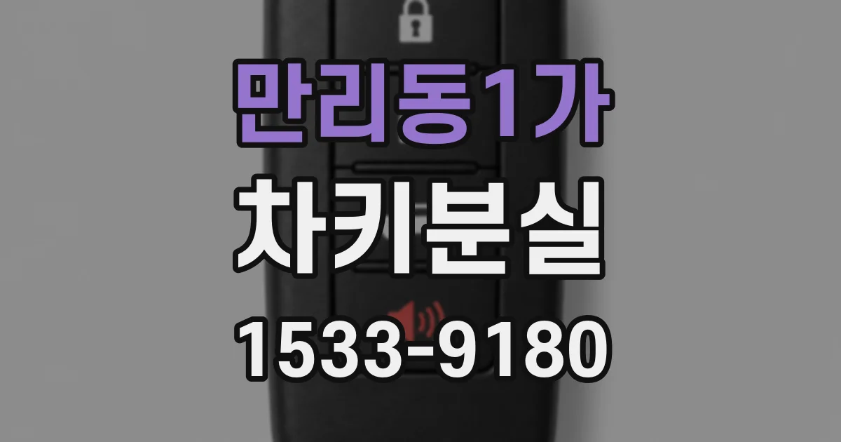 만리동1가 차키분실