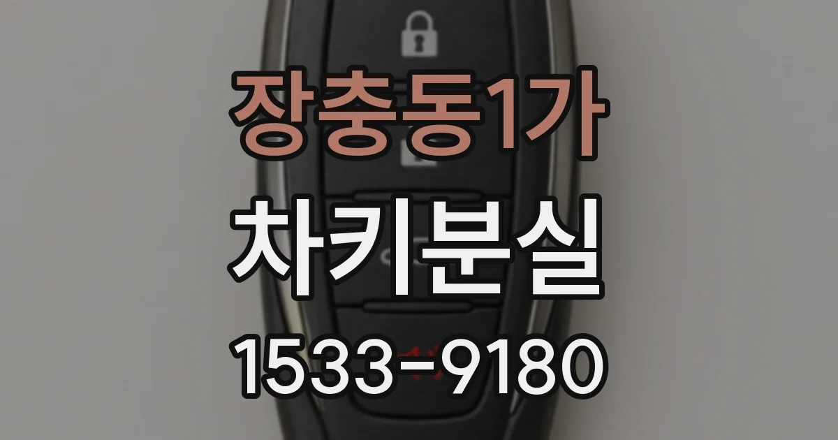 장충동1가 차키분실