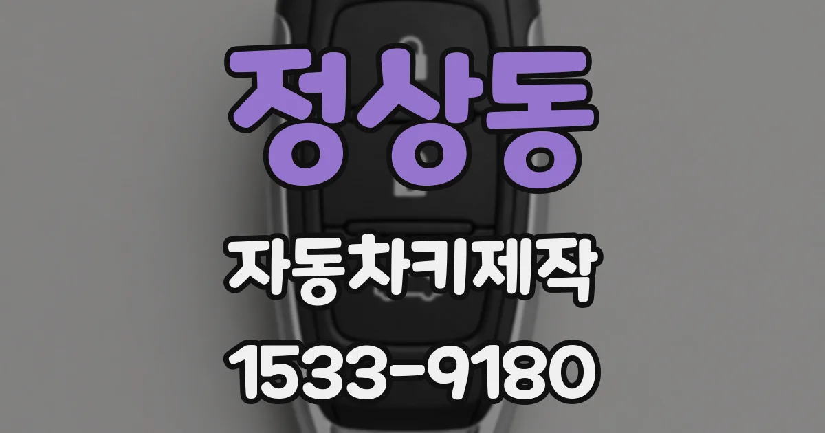 정상동 자동차키제작