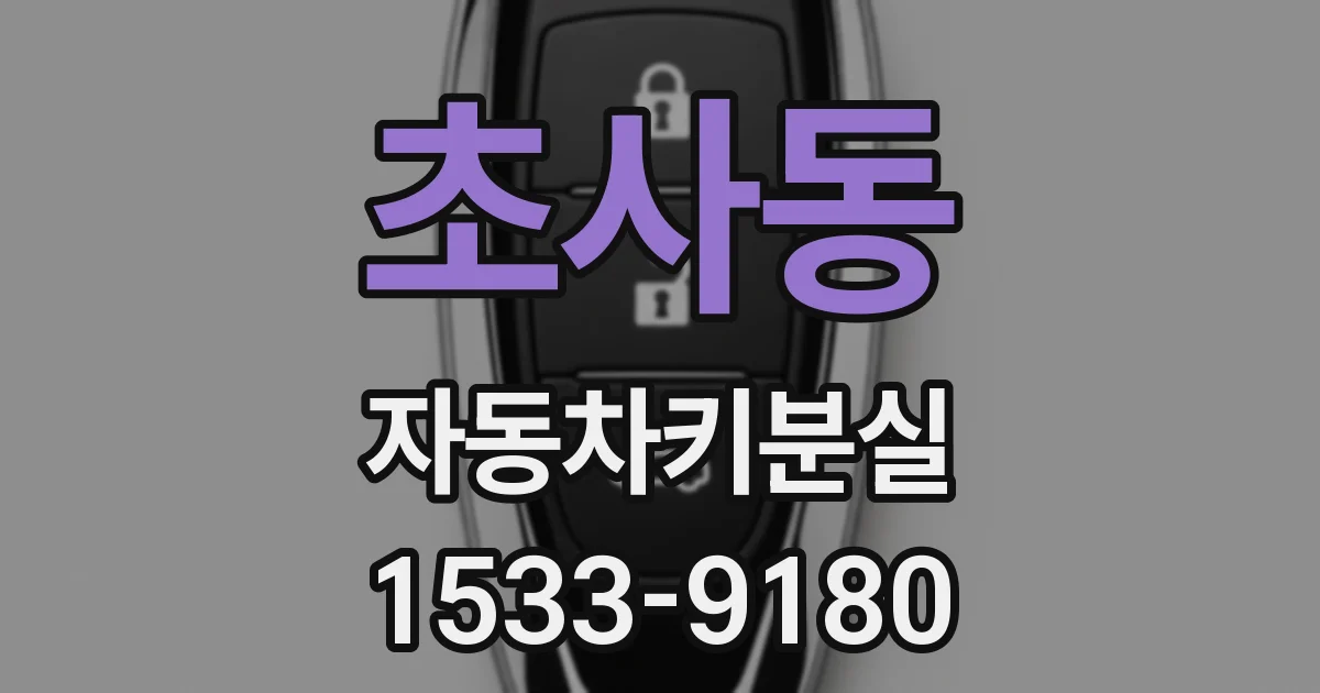 초사동 자동차키분실