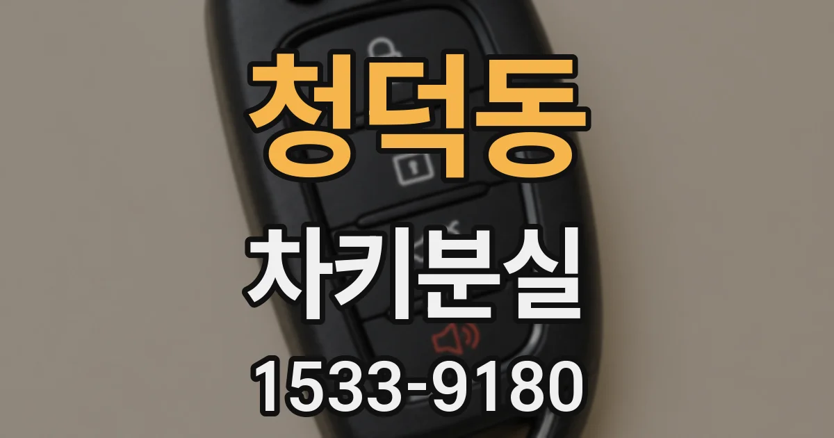 청덕동 차키분실