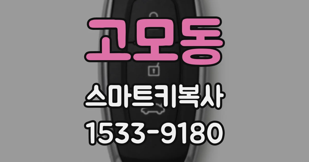 고모동 스마트키복사