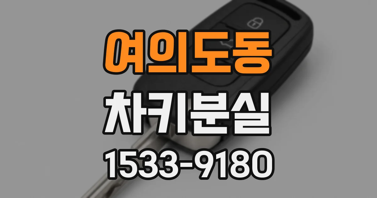 여의도동 차키분실