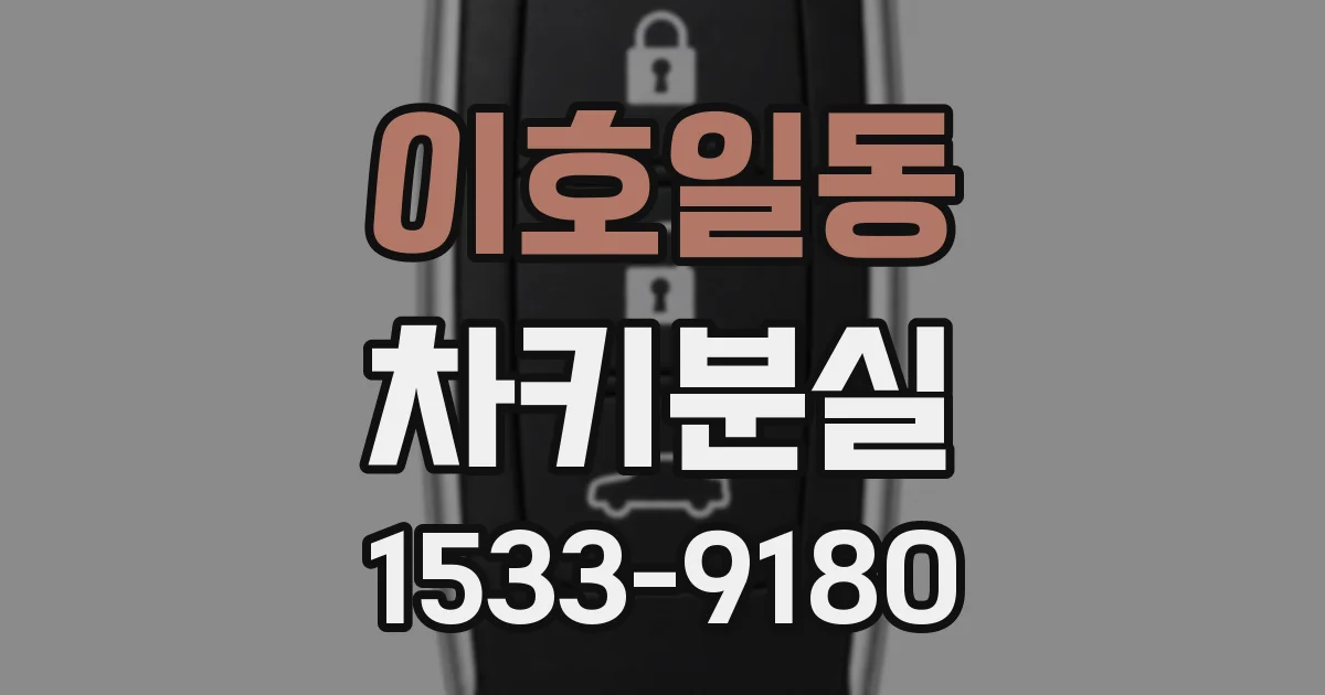 이호일동 차키분실