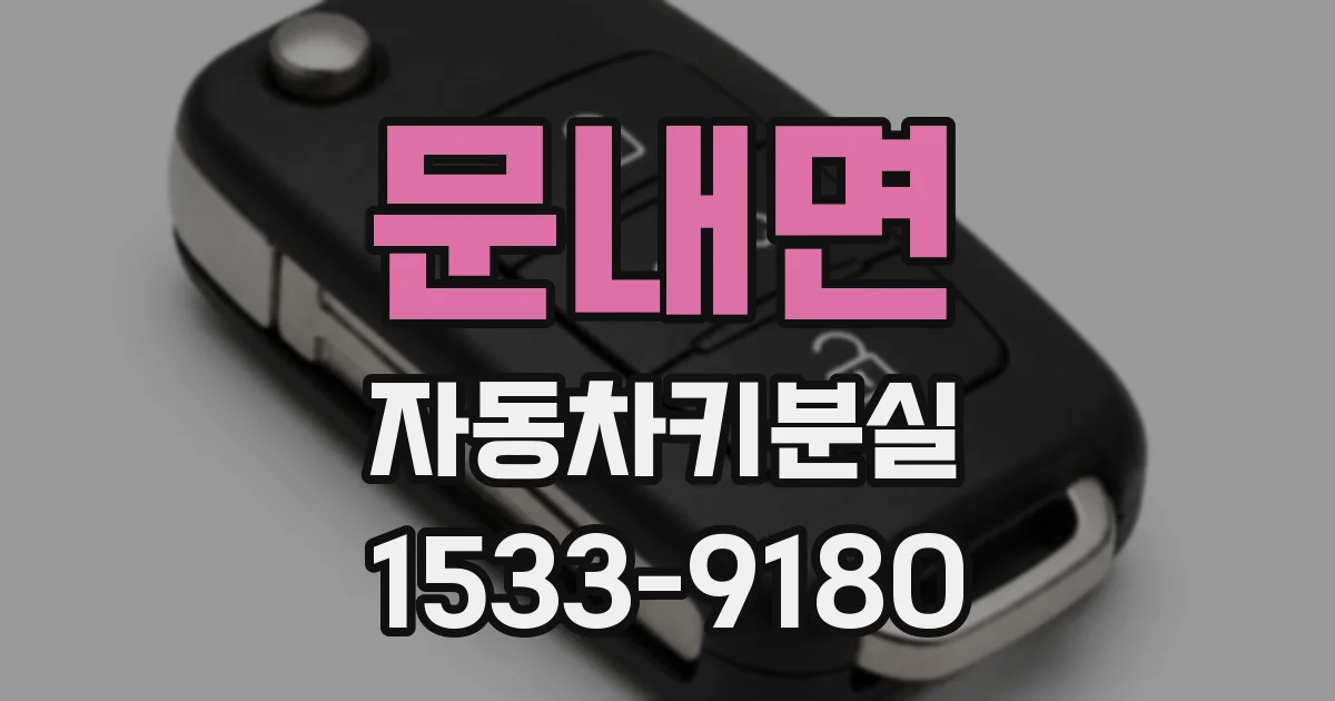 문내면 자동차키분실