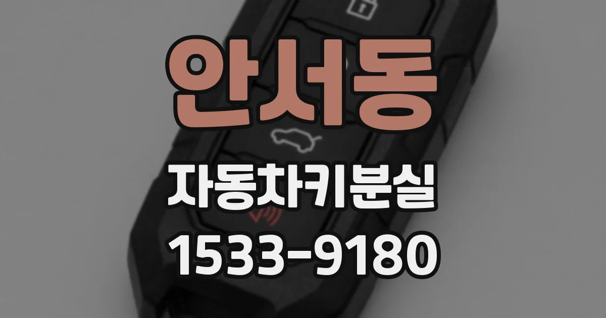 안서동 자동차키분실
