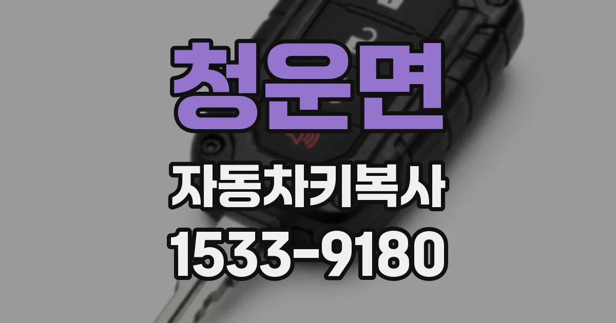 청운면 자동차키복사