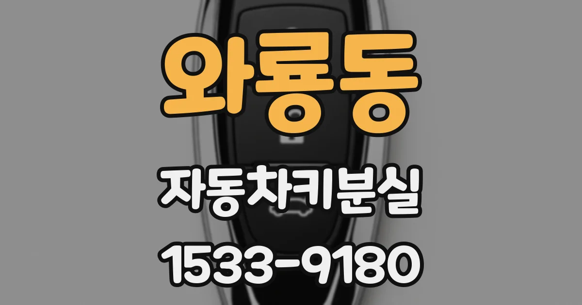 와룡동 자동차키분실