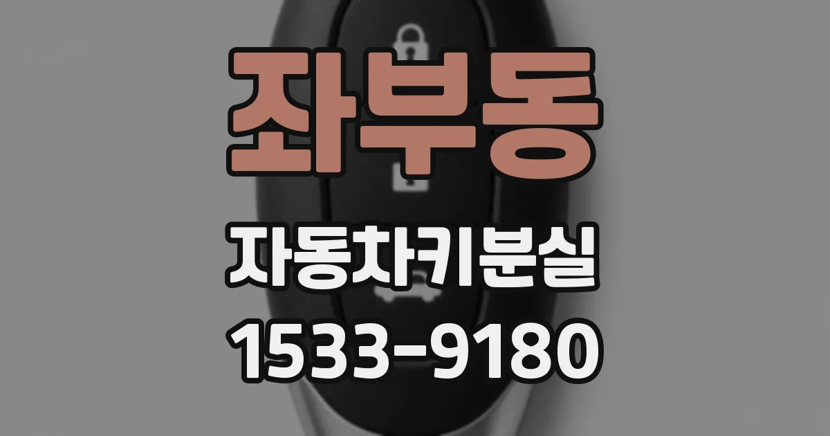 좌부동 자동차키분실