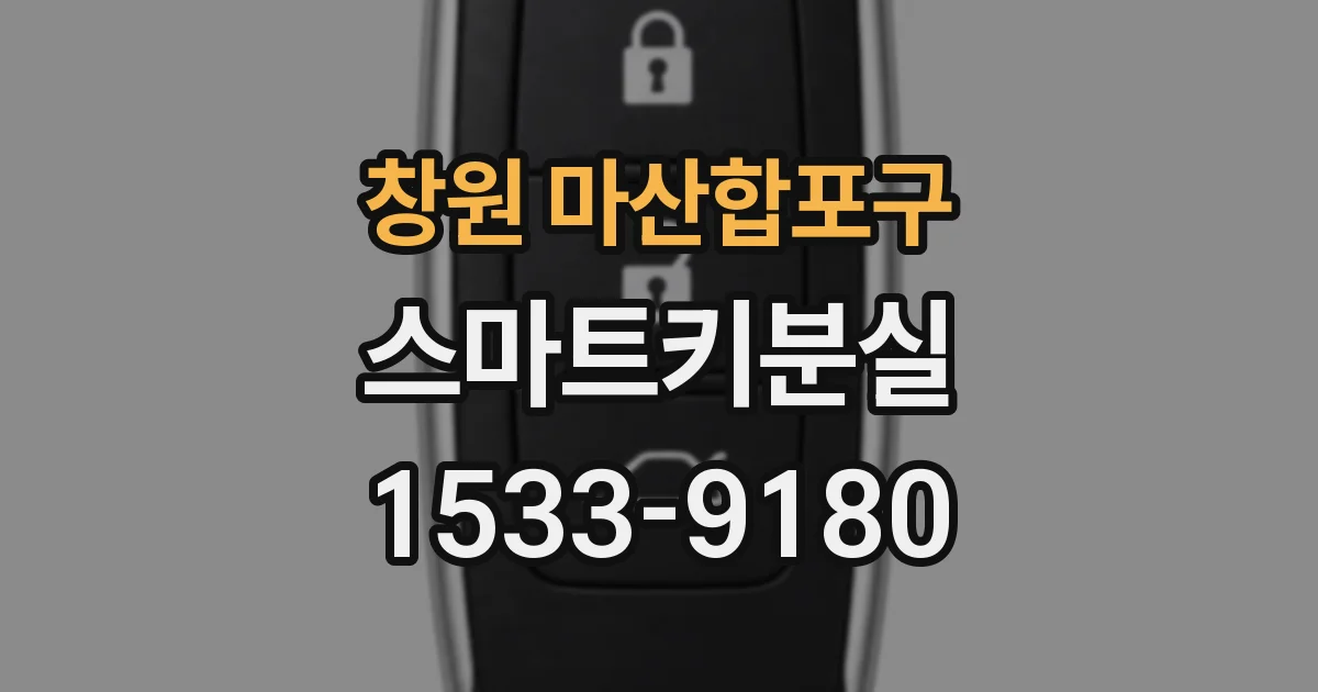 창원 마산합포구 스마트키분실